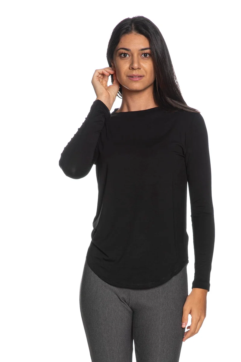 T Shirt Ragno Winter Boat Da Donna Nera