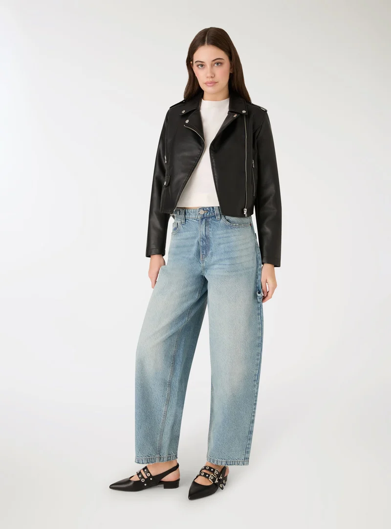 Chiodo crop similpelle