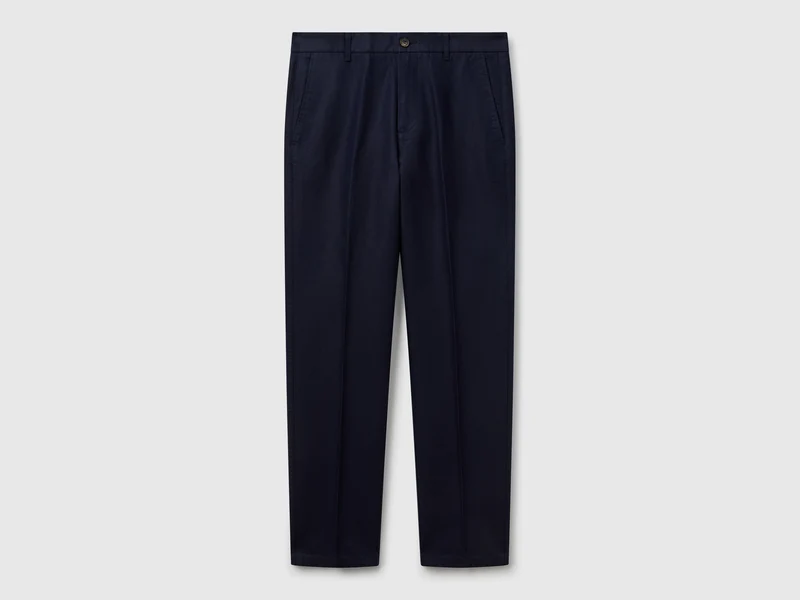 Chino slim fit in misto lino