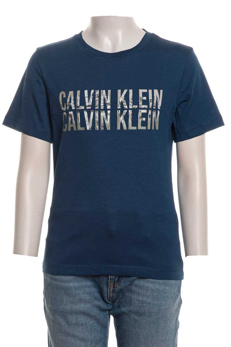 T Shirt Calvin Klein Seasonal Da Bambino Blu Cobalto