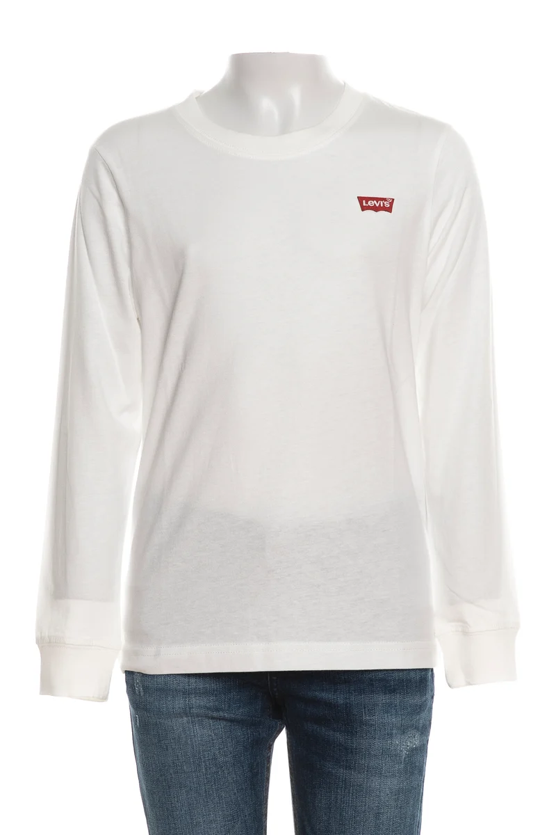 T Shirt Levi's Batwing Chest Da Bambino Bianca
