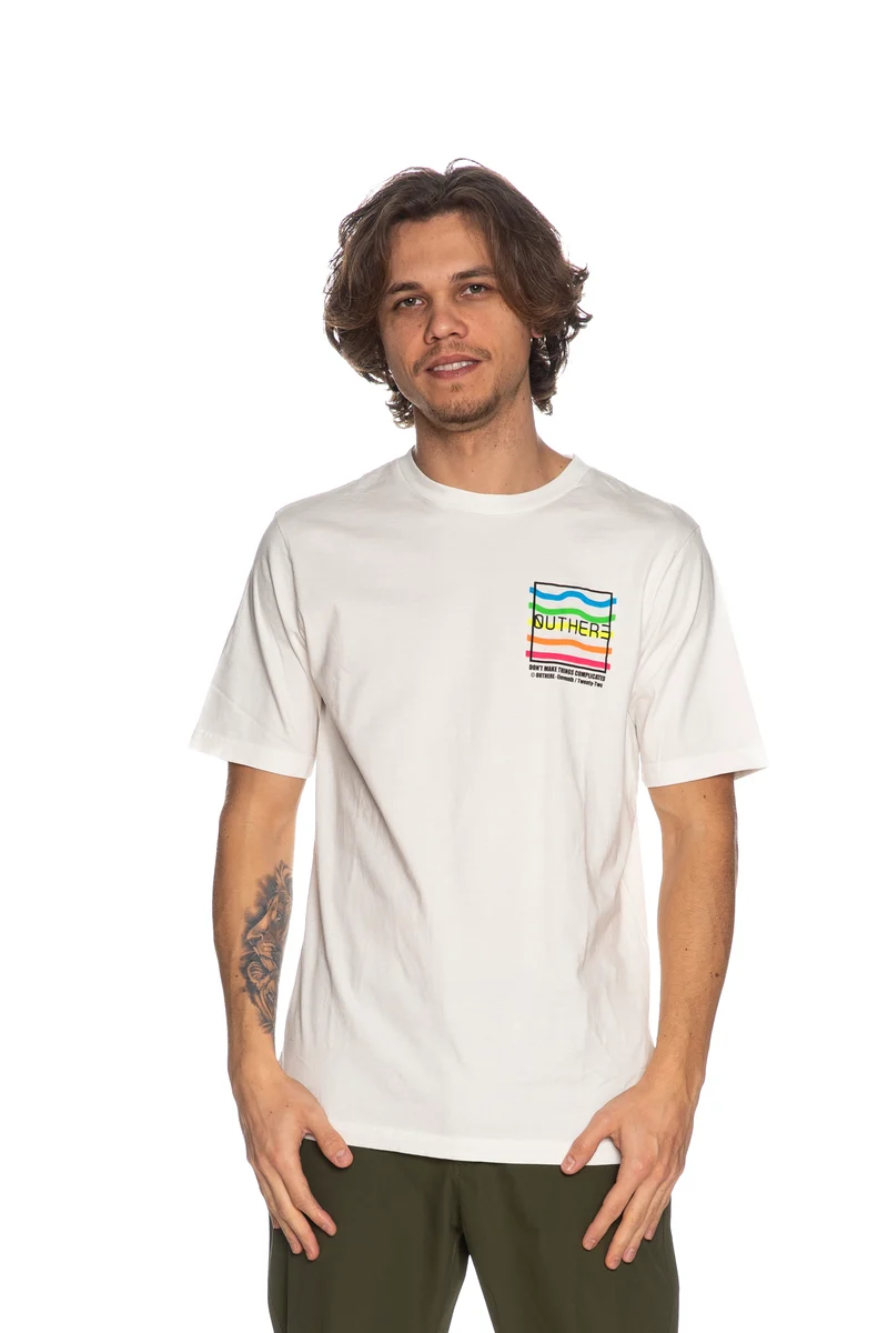 T Shirt Outhere M142 Da Uomo Bianca