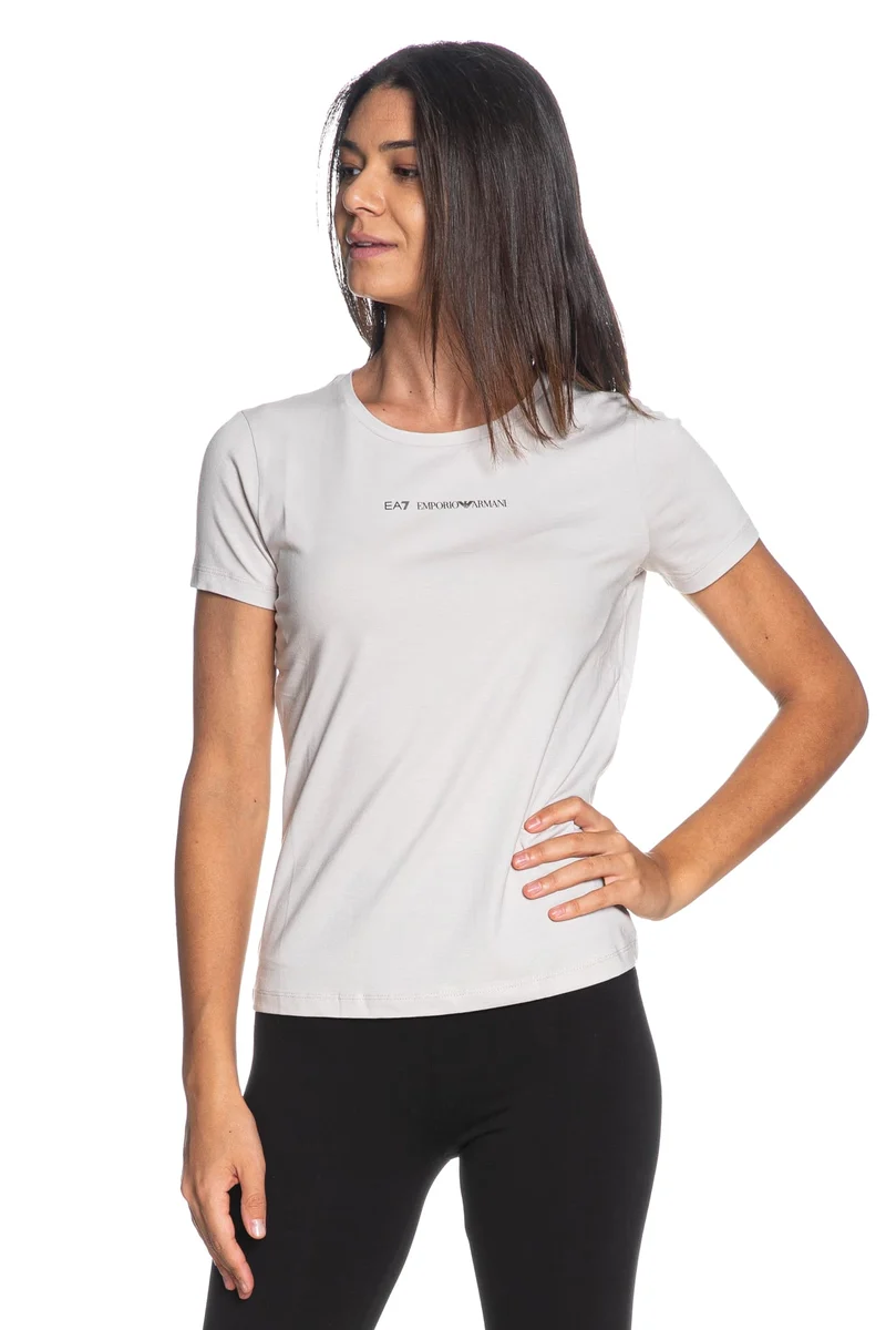 T Shirt Ea7 Train Series W Ls Essential Tee Da Donna Grigio Perla
