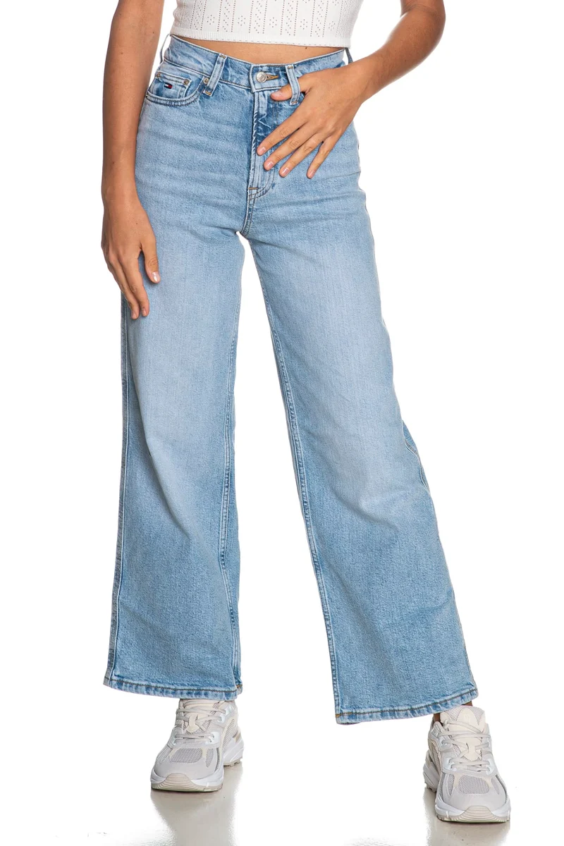 Jeans Tommy Hilfiger Claire H Wd Da Donna Denim Light Blu