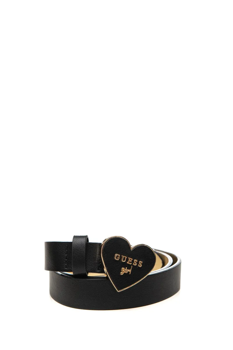 Cinta Guess Girl Heart 4 Y Up Da Bambina Nera In Poliuretano