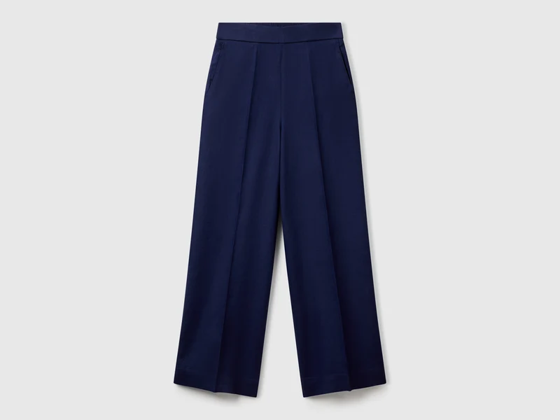 Pantaloni palazzo in 100% lino