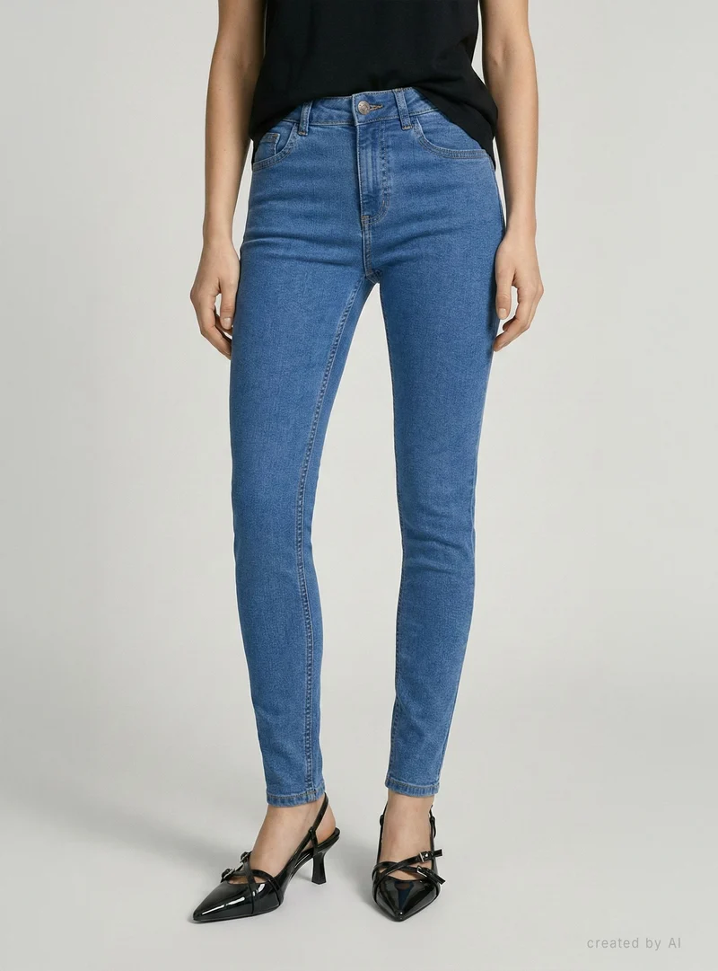Jeggings a tinta unita