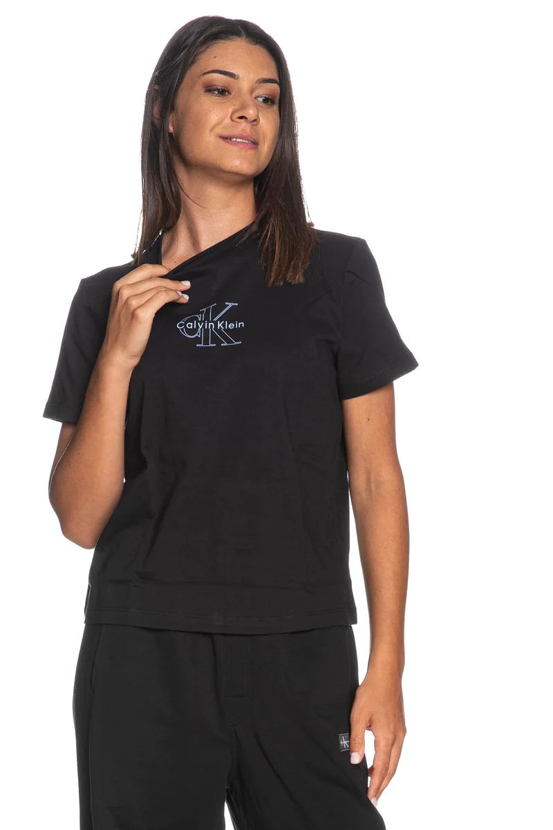 T Shirt Calvin Klein Ss 20s Classic Fit Tee Da Donna Nera