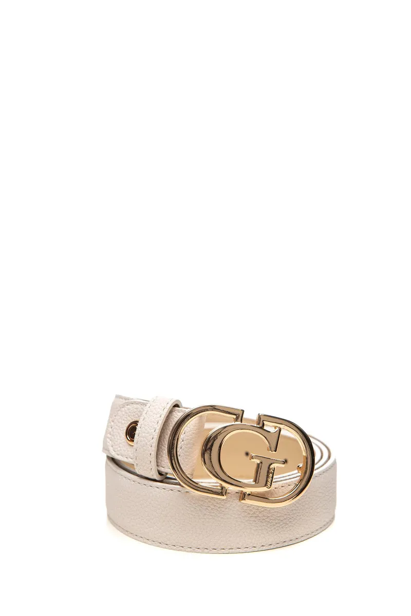 Cintura Guess Calendra Belt 30 Da Donna Latte In Poliuretano