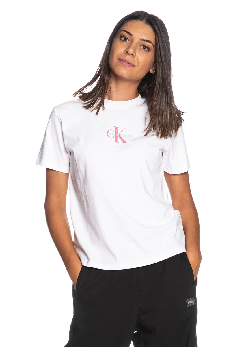 T Shirt Calvin Klein Ss 20s Classic Tee Da Donna Bianca