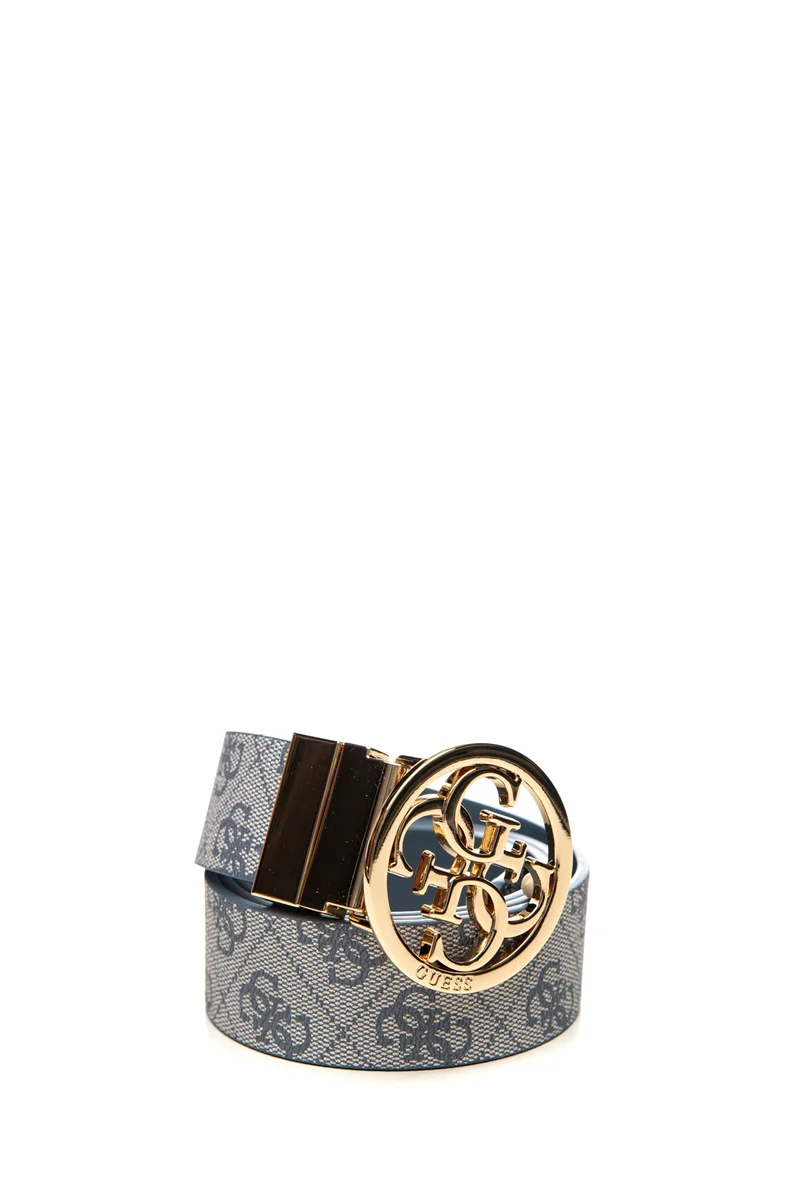 Cinta Guess Noelle Belt 35 Da Donna Avio Bianco Stampa Loghi 4 G Avio In Poliuretano