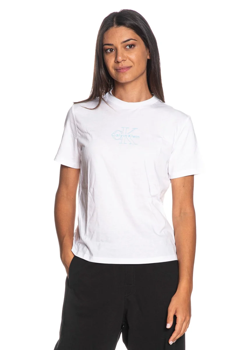 T Shirt Calvin Klein Ss 20s Classic Fit Tee Da Donna Bianca
