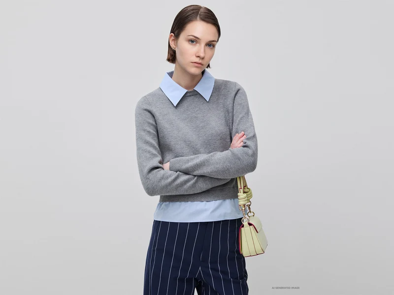 Maglia con colletto a camicia