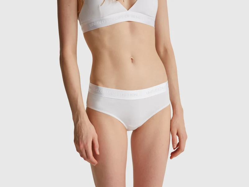Slip fianco alto in cotone stretch