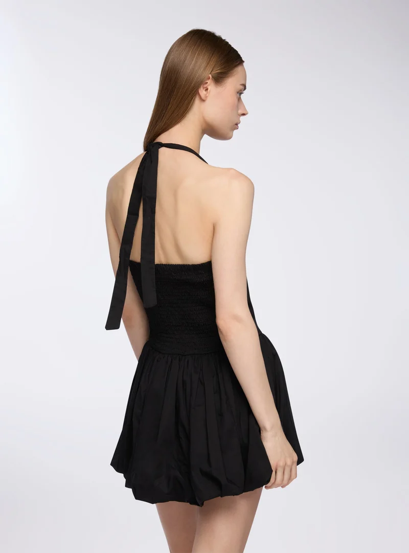 Vestito palloncino halterneck