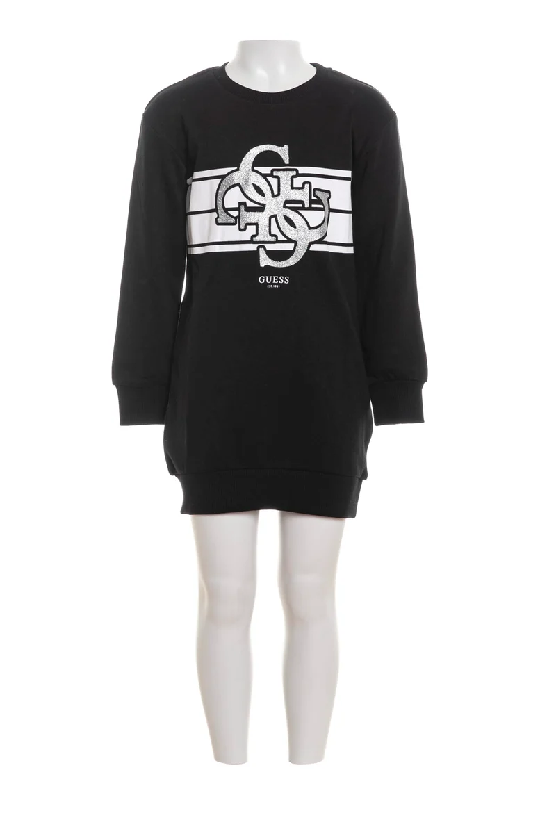 Abito Corto Guess 4 G On Stripes Girl Da Bambina Nero