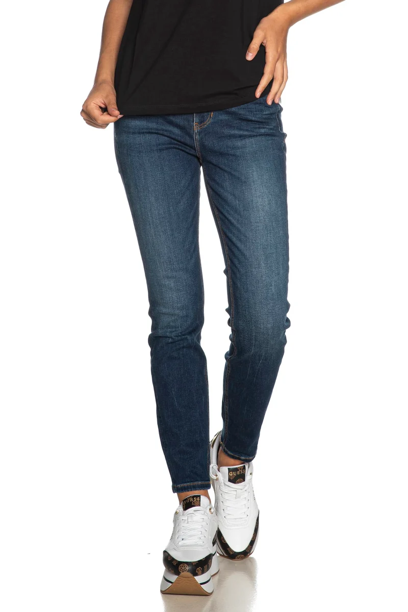 Jeans Guess Reborn 1981 Da Donna Denim Dark Blu