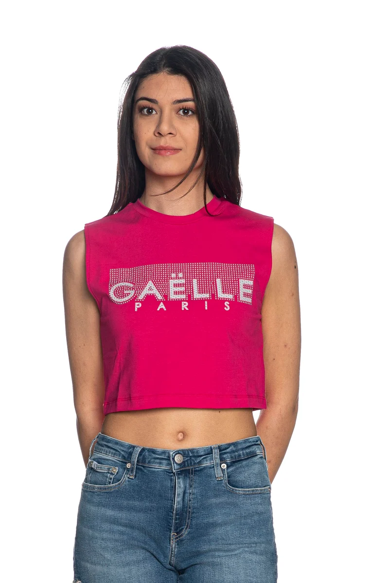 T Shirt Gaelle Paris Studs Brandda Donna Fuxia