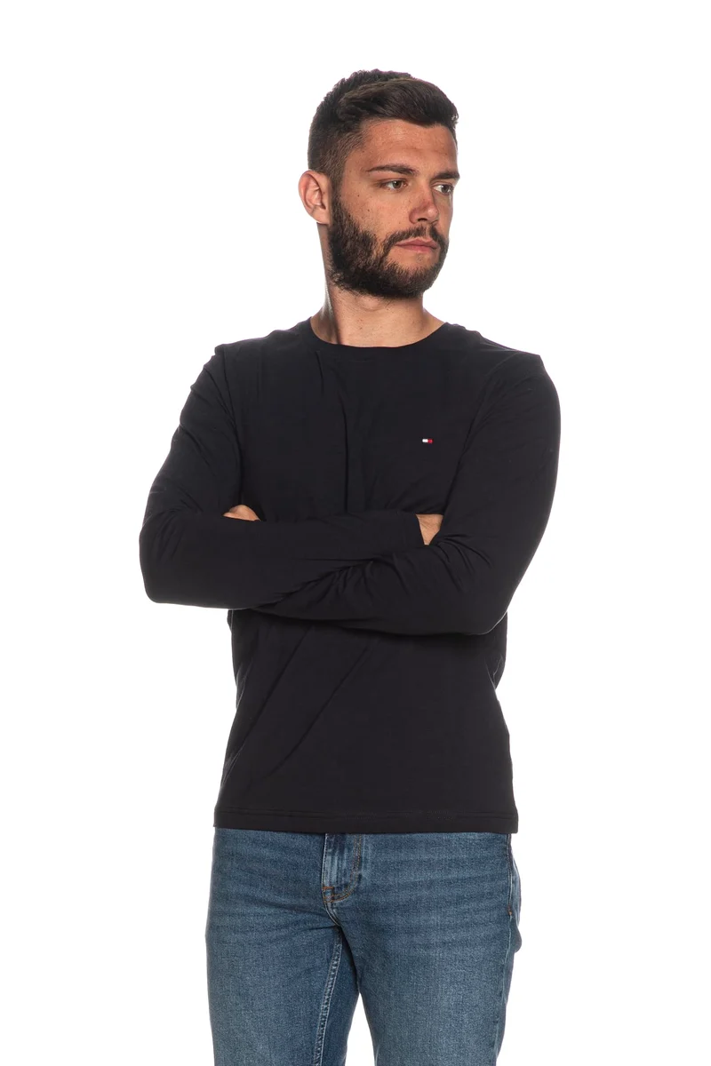 T Shirt Tommy Hilfiger Str Ls Tee Da Uomo Blu Marina