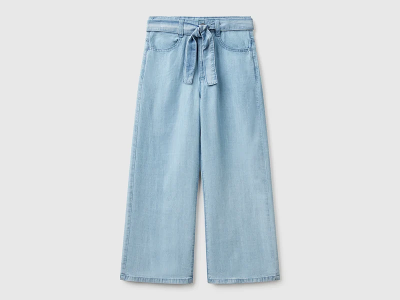 Jeans wide fit con fusciacca