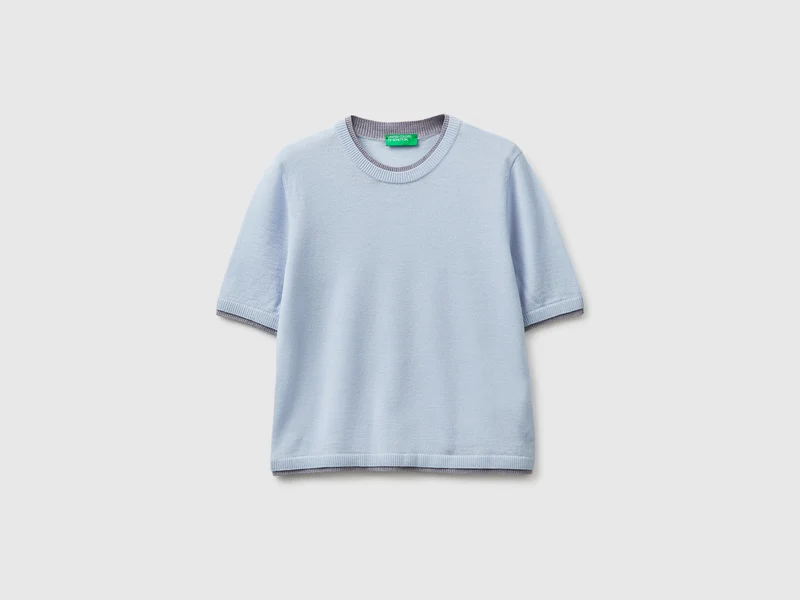 Maglia manica corta 100% lana Merino