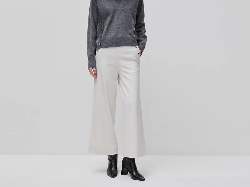 Pantaloni a vita alta con bottoni