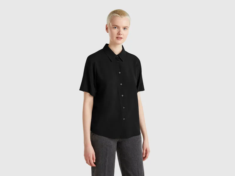 Camicia manica 3/4 in viscosa