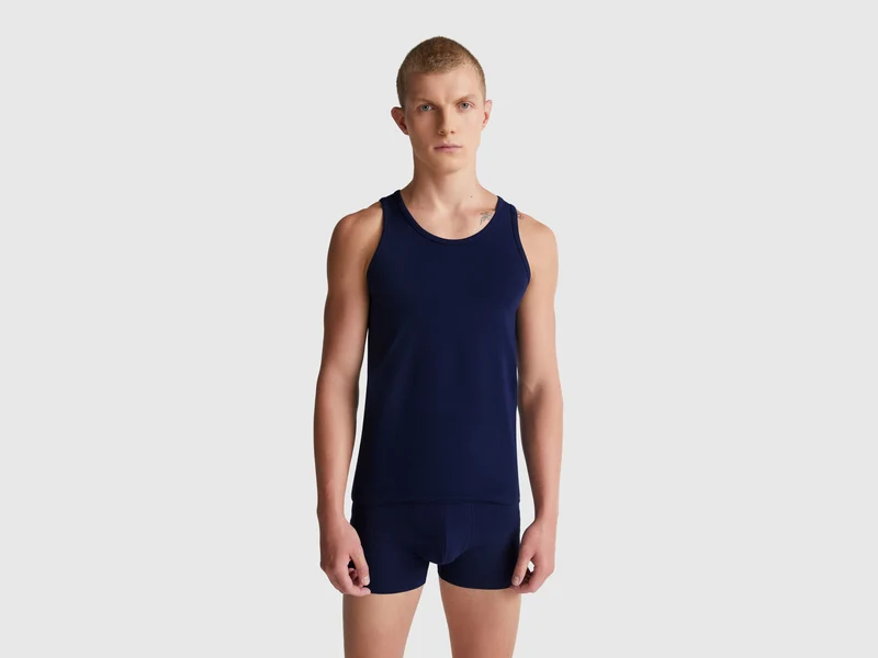 Canotta in cotone stretch