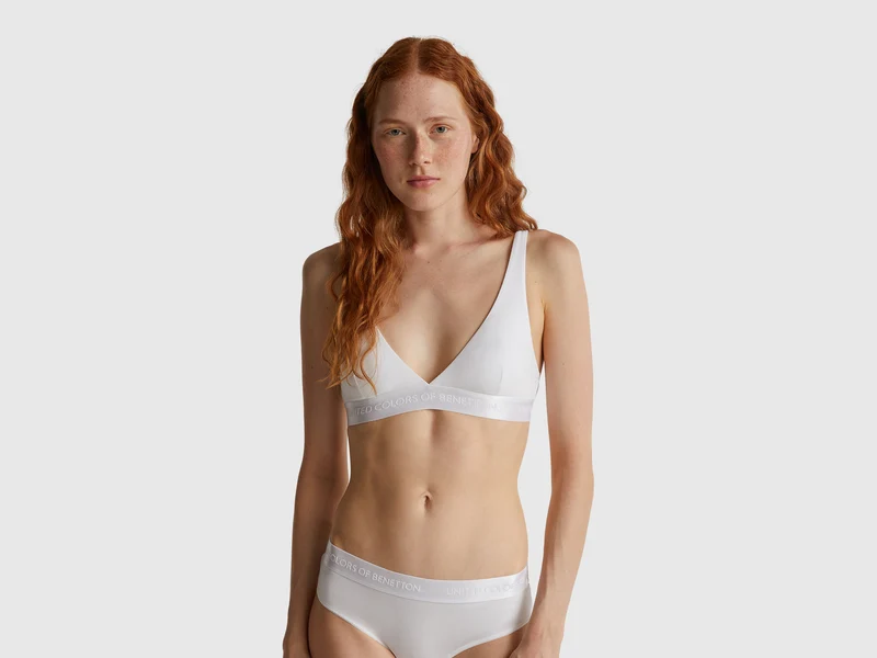 Reggiseno a triangolo in cotone stretch