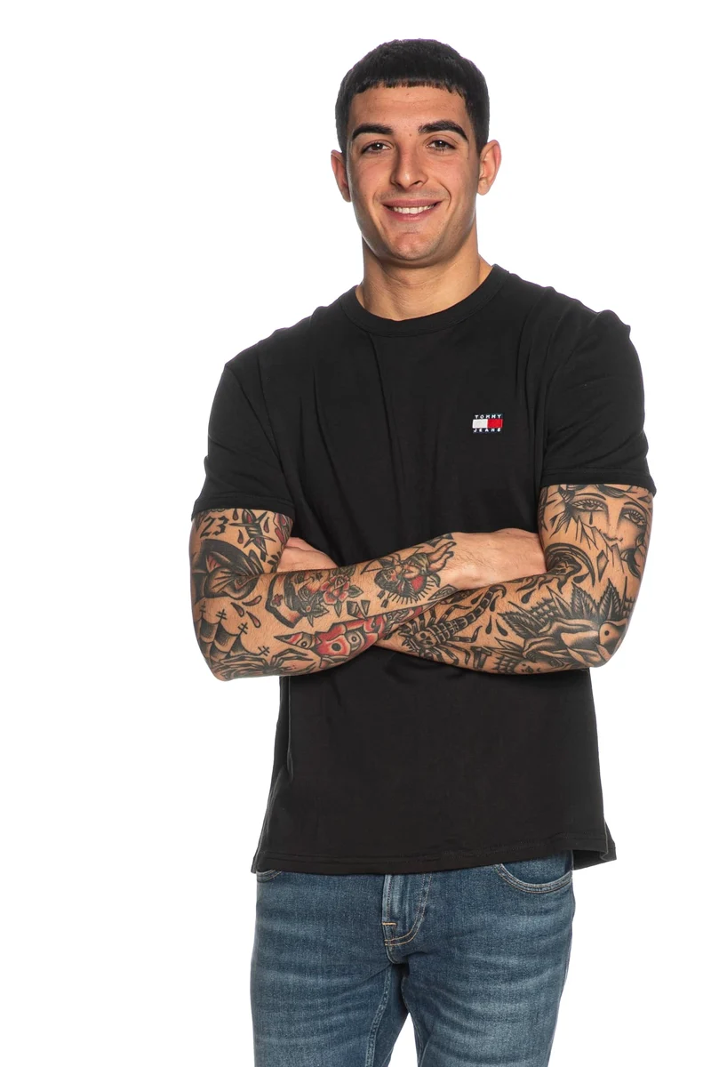 T Shirt Tommy Hilfiger Tjm Badge Tee Da Uomo Nera