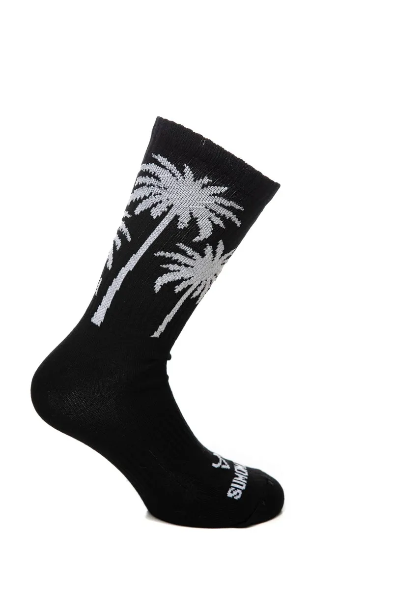 Calzino Sumomihi Palms Sock Unisex Nero In Filato