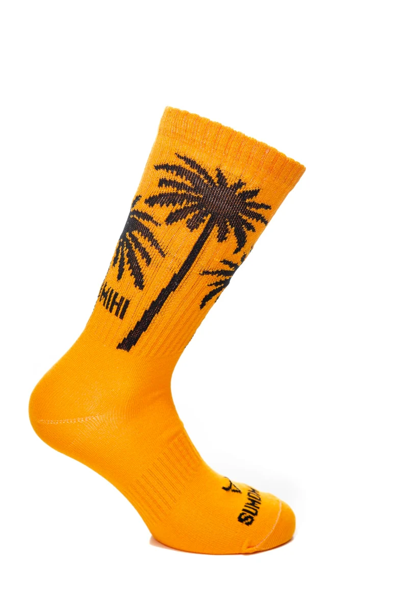 Calzino Sumomihi Palms Sock Unisex Mandarino In Filato
