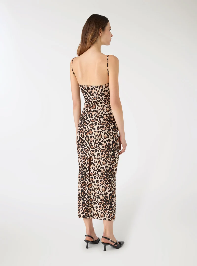 Vestito lungo animalier