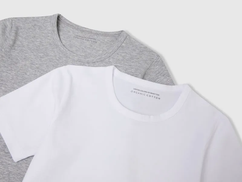 Due t-shirt in cotone bio stretch