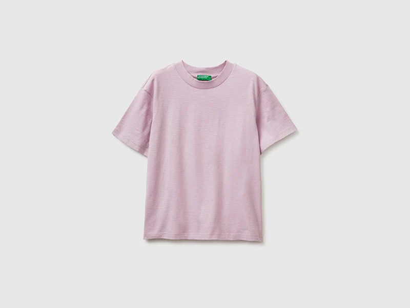 T-shirt girocollo in cotone leggero