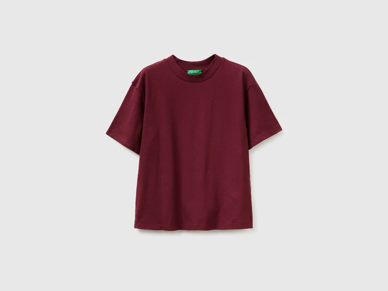 T-shirt girocollo in cotone leggero