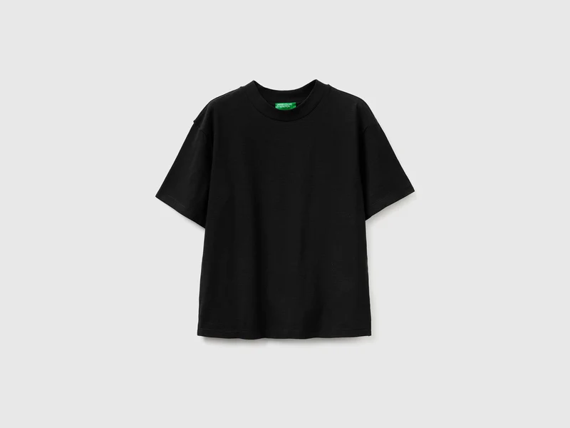 T-shirt girocollo in cotone leggero