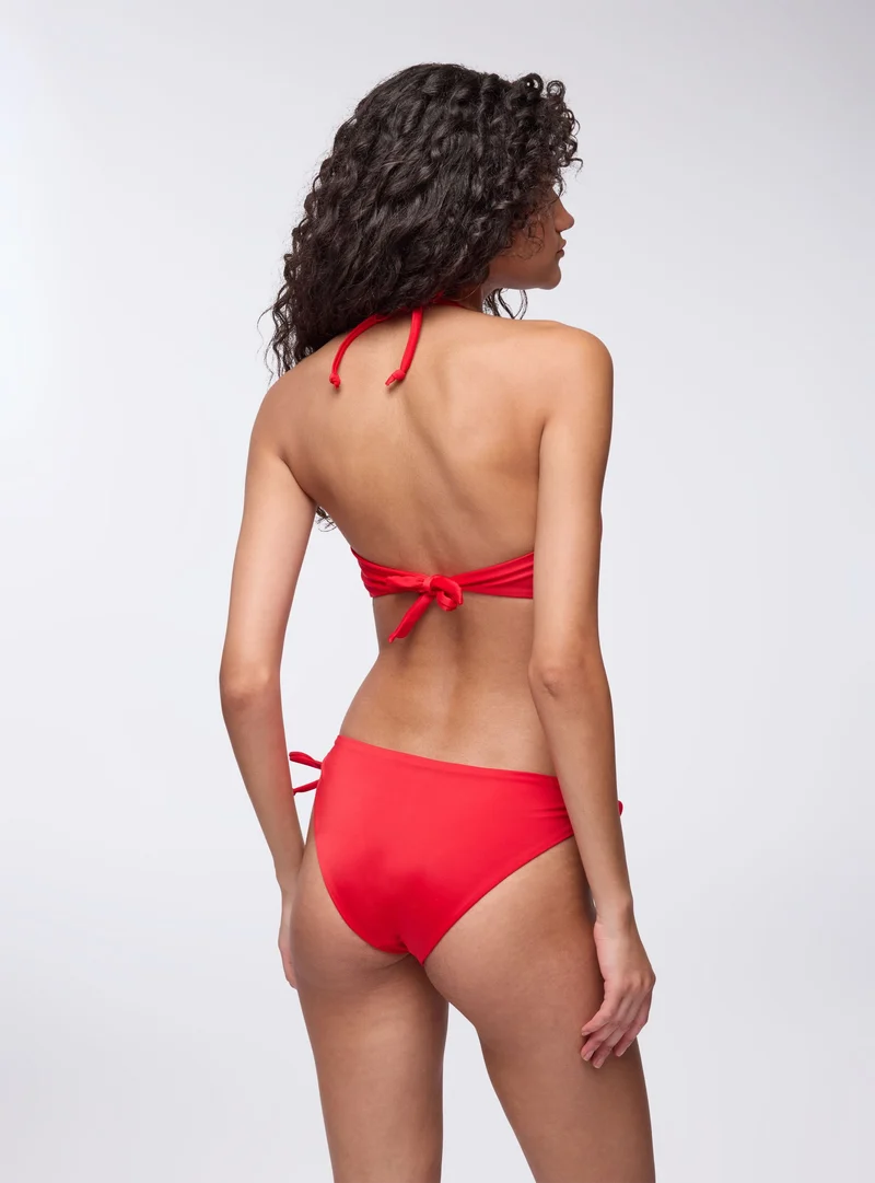 Slip bikini con coulisse