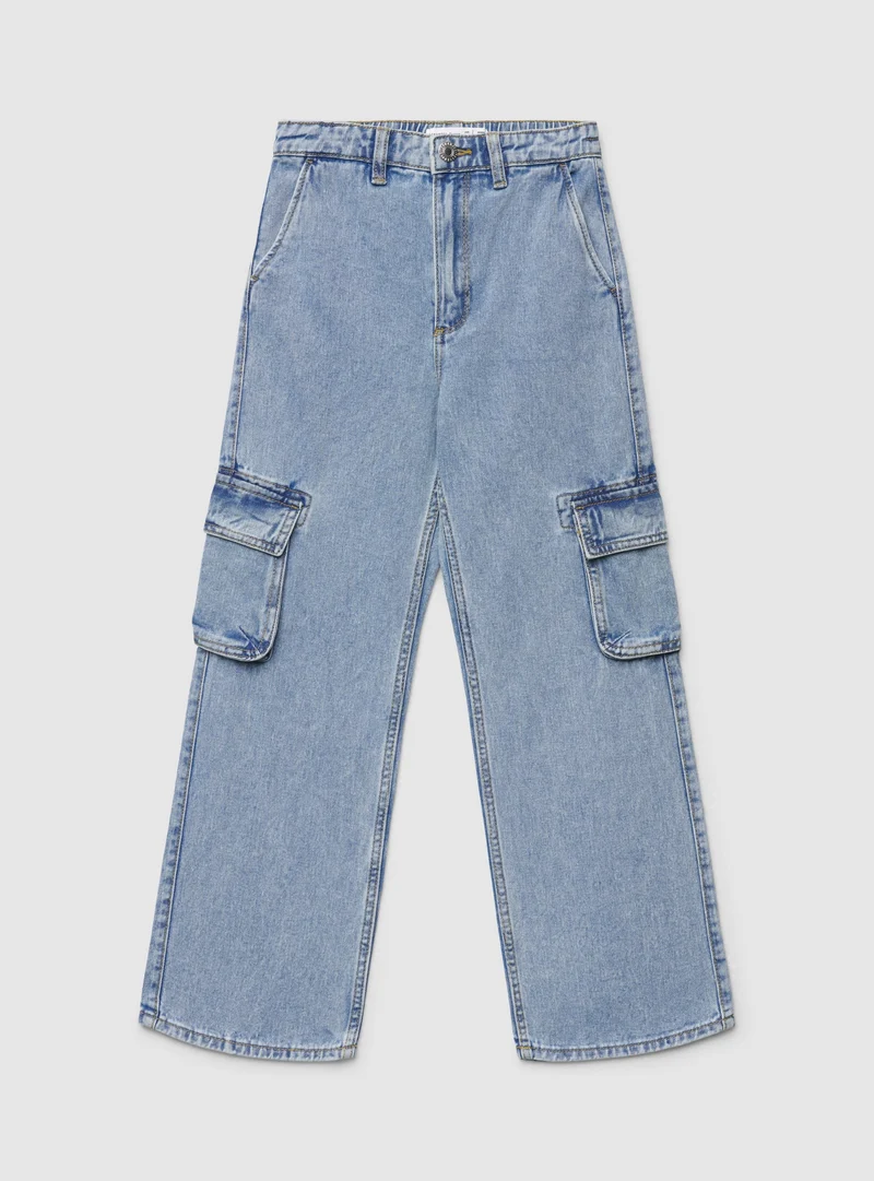 Jeans wide leg cargo