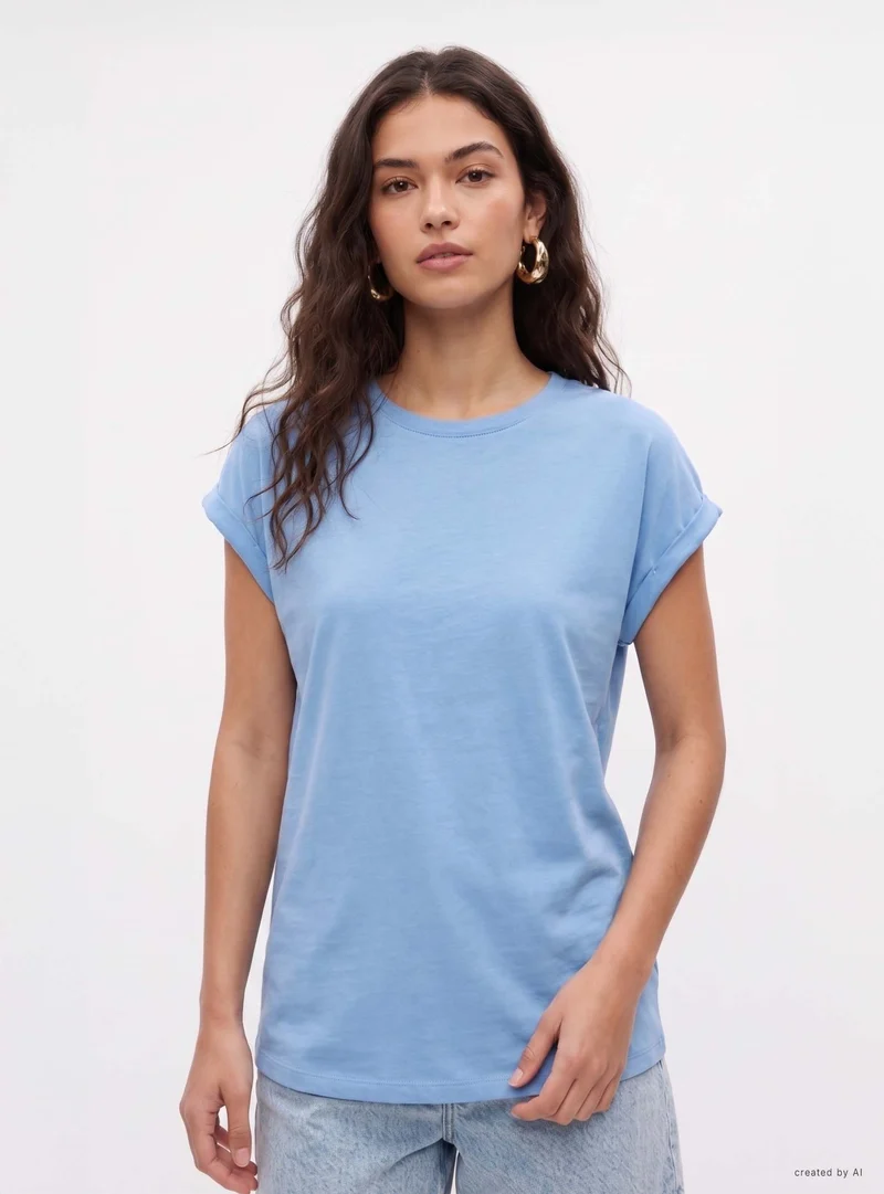 T-shirt ampia in viscosa