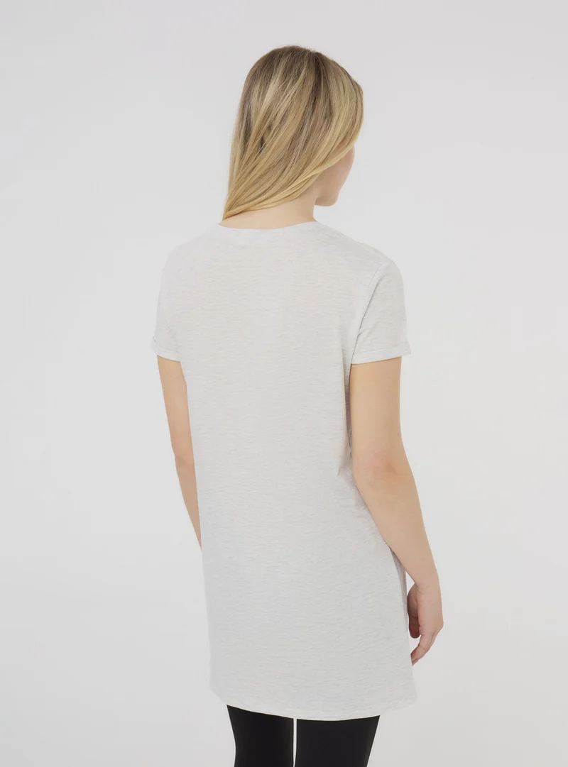 T-shirt maxi a tinta unita