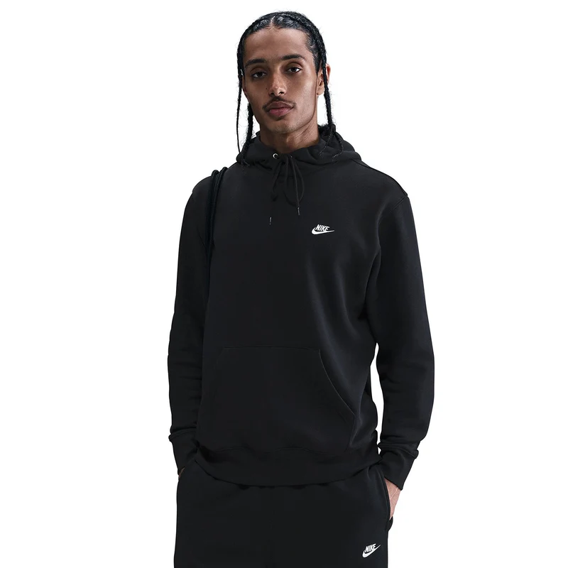Nike Felpa pullover in fleece con cappuccio – Uomo Club