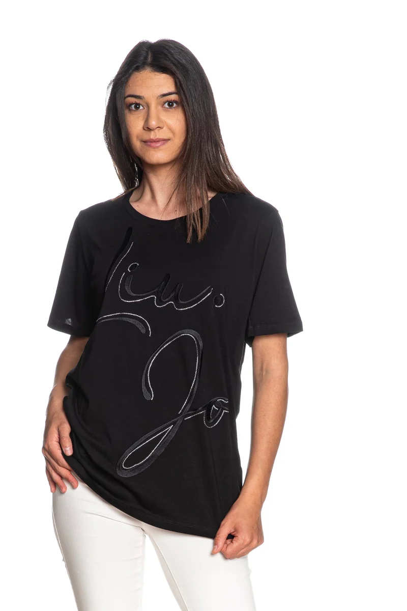 T Shirt Liu Jo Sport Italic Da Donna Nera