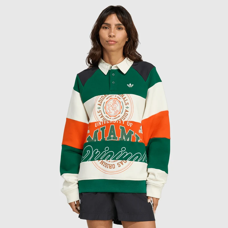 Felpa adidas Originals Donna Miami Manica Lunga Crew