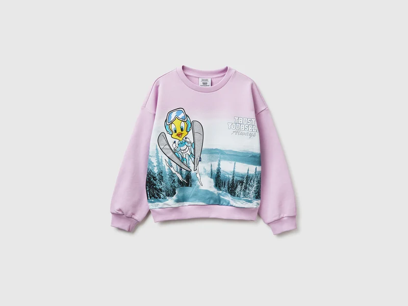 Felpa lilla Looney Tunes x Olympic Collection
