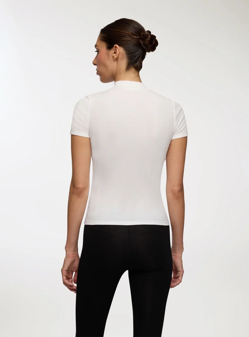 Pack 2 t-shirt lupetto a costine