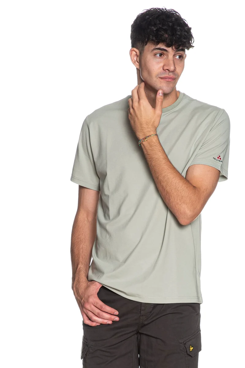 T Shirt Peuterey Zole Da Uomo Verde Salvia