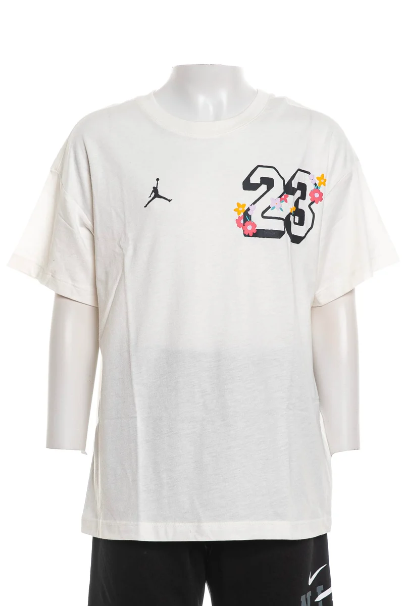 T Shirt Jordan Summer Bloom Da Bambina Panna