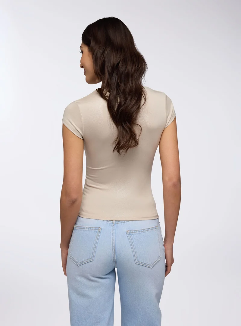 T-shirt elasticizzata luccicante