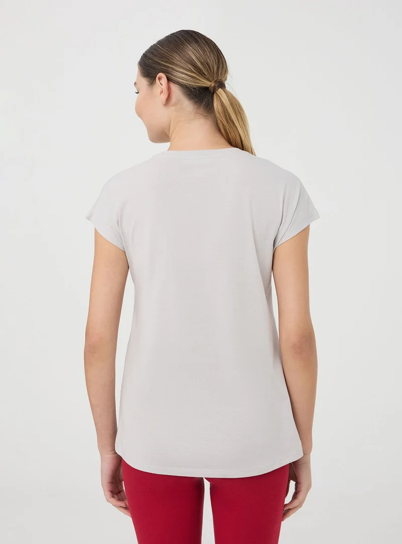 T-shirt girocollo tinta unita